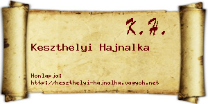 Keszthelyi Hajnalka névjegykártya